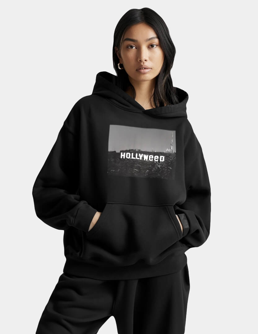 Hollyweed sign hoodie — LA streetwear